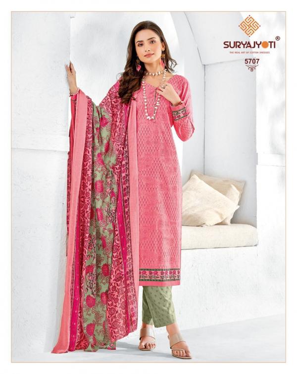 Suryajyoti Premium Trendy Cotton Vol 57 Cotton Printed Dress Material Collection